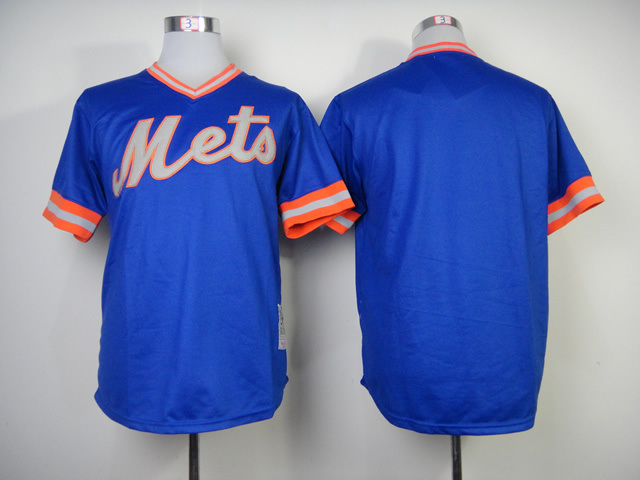 Men New York Mets Blank Blue Throwback 1983 MLB Jerseys->new york mets->MLB Jersey